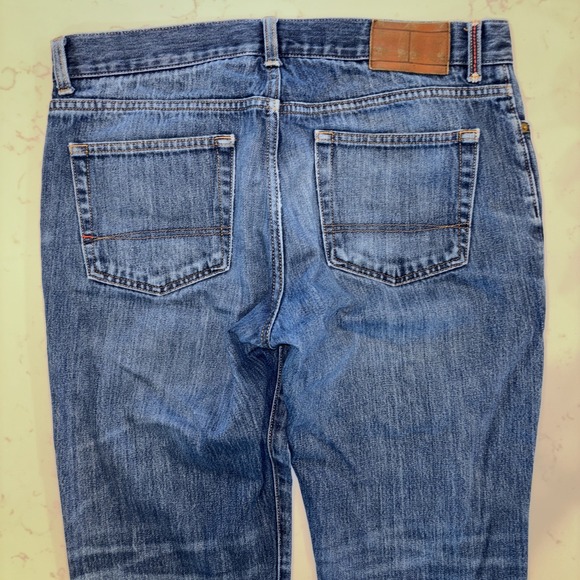 DISTRESSED Vintage 90s Tommy Hilfiger‎ Denim Jeans 34x30 Classic Y2K Look - Picture 7 of 10